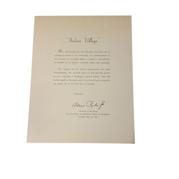 Victor Casenelli Art Prints Historical Muskegon , MI Lumbering 1960 Set Of 12 - Picture 8 of 8